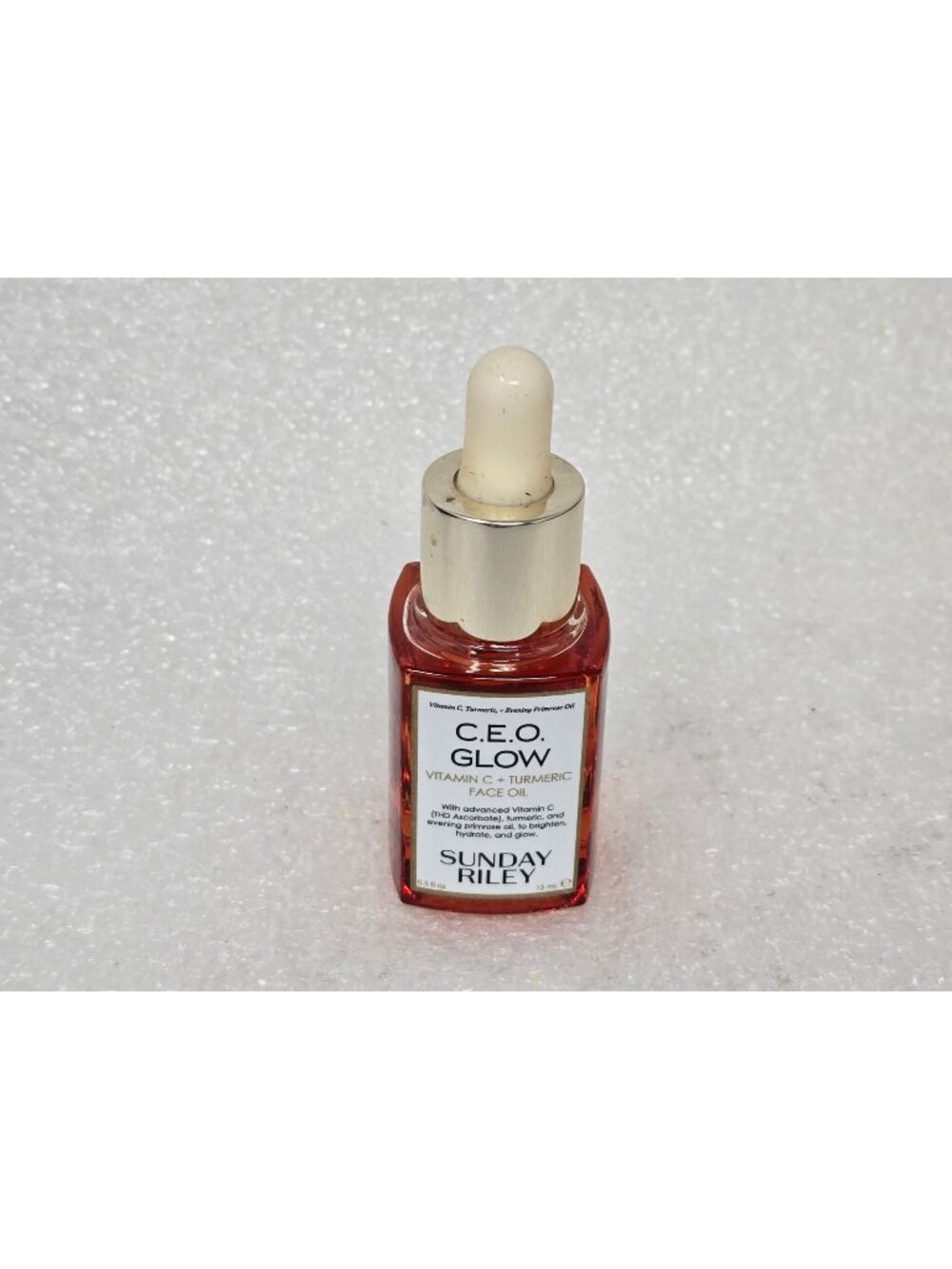 Sunday Riley C.E.O. Glow Vitamin C Turmeric Face Oil 0.5 Fl Oz Dropper Bottle